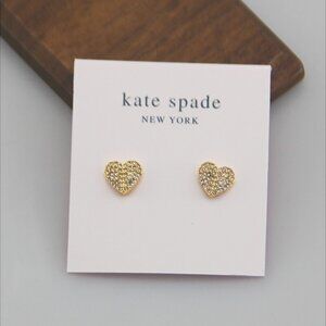 Kate Spade Peach Heart Inlaid Stud Earrings